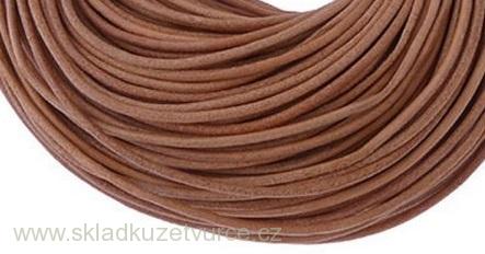 Kulatá kůže přírodní   průměr 2,5 mm