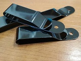 Klips na opasek , černá-gun, 6,2 cm