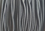 Klobouková guma 3 mm kulatá - stříbrošedá