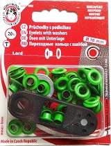 Průchodka zelená 5,5 x 5x 10 mm-karta